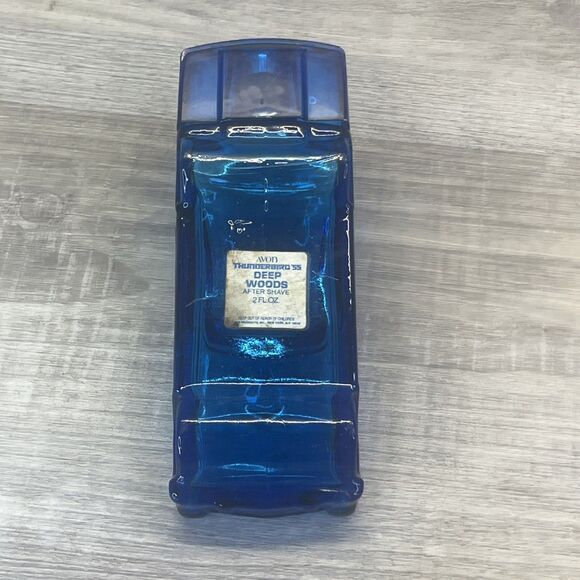 Avon Cobalt Blue Old Car After Shave Deep Woods Bottle Vintage Empty - Picture 6 of 9